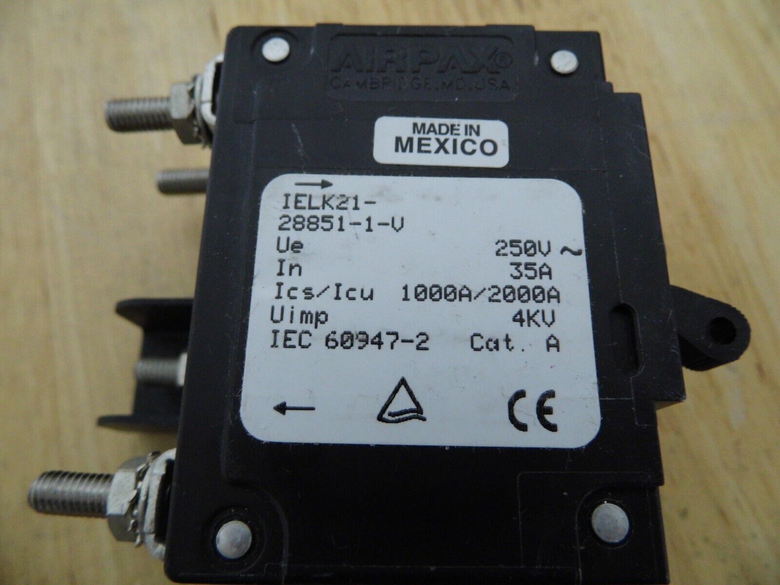 AIRPAX / SENSATA Circuit Breaker Relay IELK21-28851-1-V, several in stock AIRPAX / SENSATA Circuit Breaker Relay IELK21-28851-1-V, several in stock